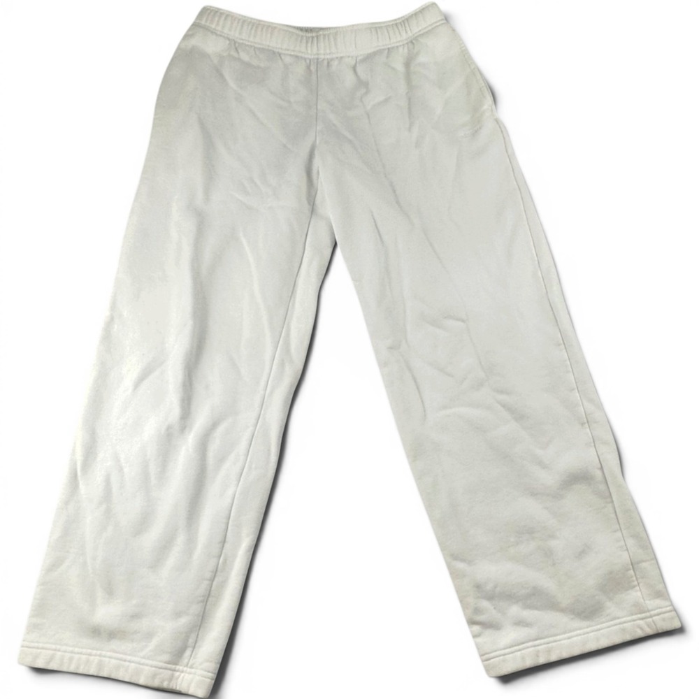 Aritzia Cozy Sweatfleece Mega Straight Sweatpants Women M White Sportswear - Picture 1 of 8